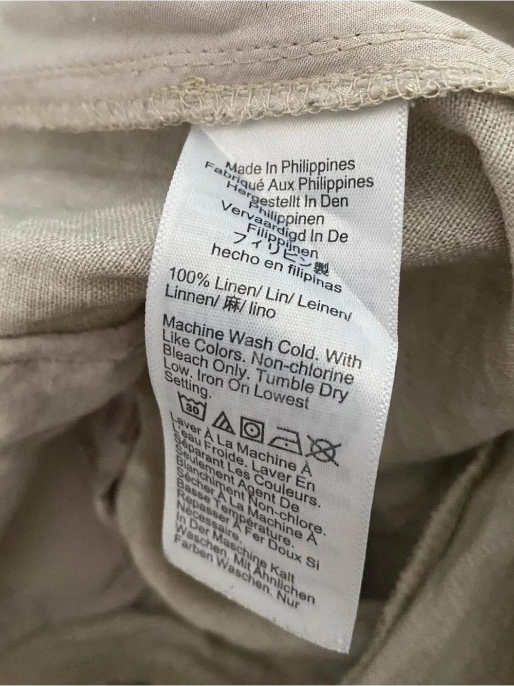 J.Crew Essential 100% Linen Wide Leg Pants Size 0 Beige High Rise Minimalist